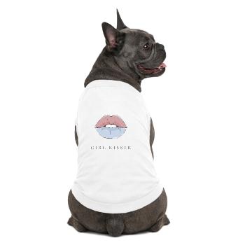 LGBTQ-Pride-Monat – Lesbischer Pride – Girl Kisser - Premium Organic Hunde-T-Shirt - Weiß - Hinten