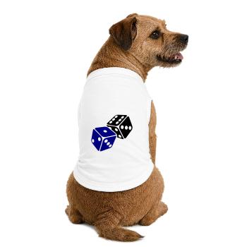 Blue Cube Minimal Design - Premium Organic Dog T-Shirt - white - Back