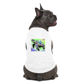 turtle - Premium Organic Dog T-Shirt - white - Back