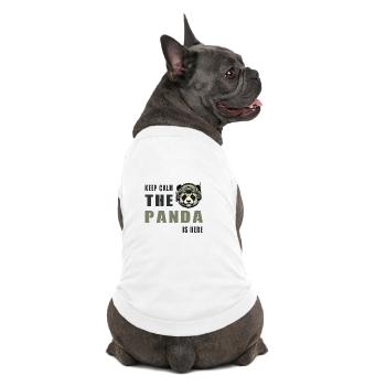 Tactical Panda – Keep Calm - Premium Organic Dog T-Shirt - white - Back