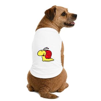 Snail cheeky tongue sticking out quickly small - Premium Organic Dog T-Shirt - white - Back