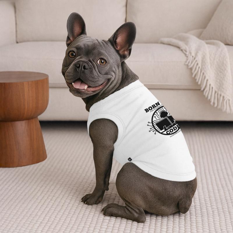Codeur né pour coder Programmeur T-shirt bio premium pour chien