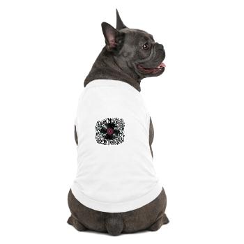 Dunkle Melodien drehen sich ewig - Premium Organic Hunde-T-Shirt - Weiß - Hinten