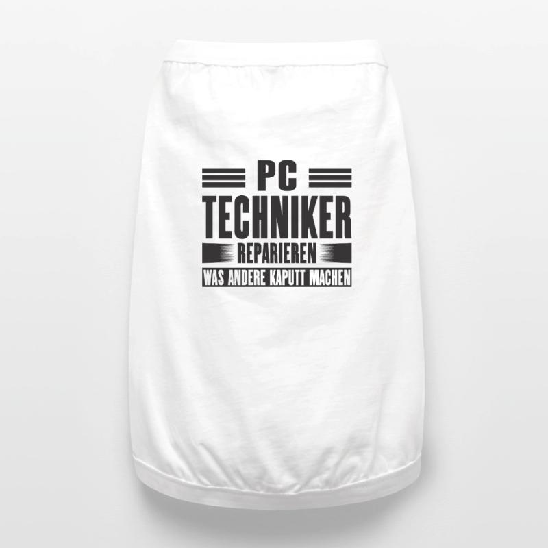 Service Technician Support Solution Devis Service PC T-shirt bio premium pour chien