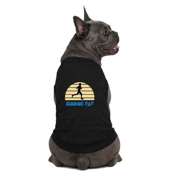 Laufender Vater - Premium Organic Hunde-T-Shirt - Schwarz - Hinten