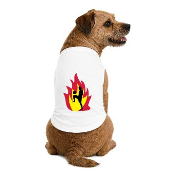 Feu de football - T-shirt bio premium pour chien - blanc - Dos