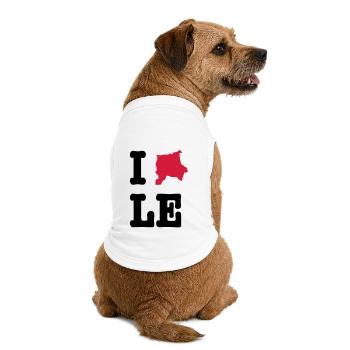 I Love Leipzig (I heart LE) - City Outlines - Premium Organic Dog T-Shirt - white - Back