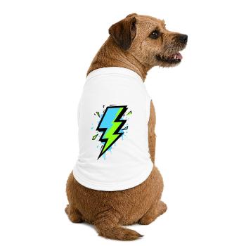 Strahl der modernen Elektrizität - Premium Organic Hunde-T-Shirt - Weiß - Hinten