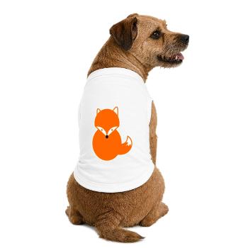 Redhair Fox – Funny Kawaii Comic Design Fox - Premium Organic Dog T-Shirt - white - Back