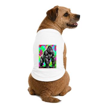 gorille - T-shirt bio premium pour chien - blanc - Dos