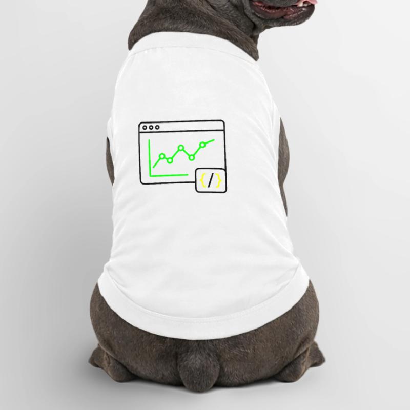 Vecteur de navigation de codage de graphiques d’analyse web T-shirt bio premium pour chien
