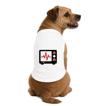 ECG Monitor Heartbeat Medicine - Premium Organic Dog T-Shirt - white - Back