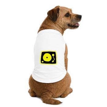Plattenspieler - Premium Organic Hunde-T-Shirt - Weiß - Hinten