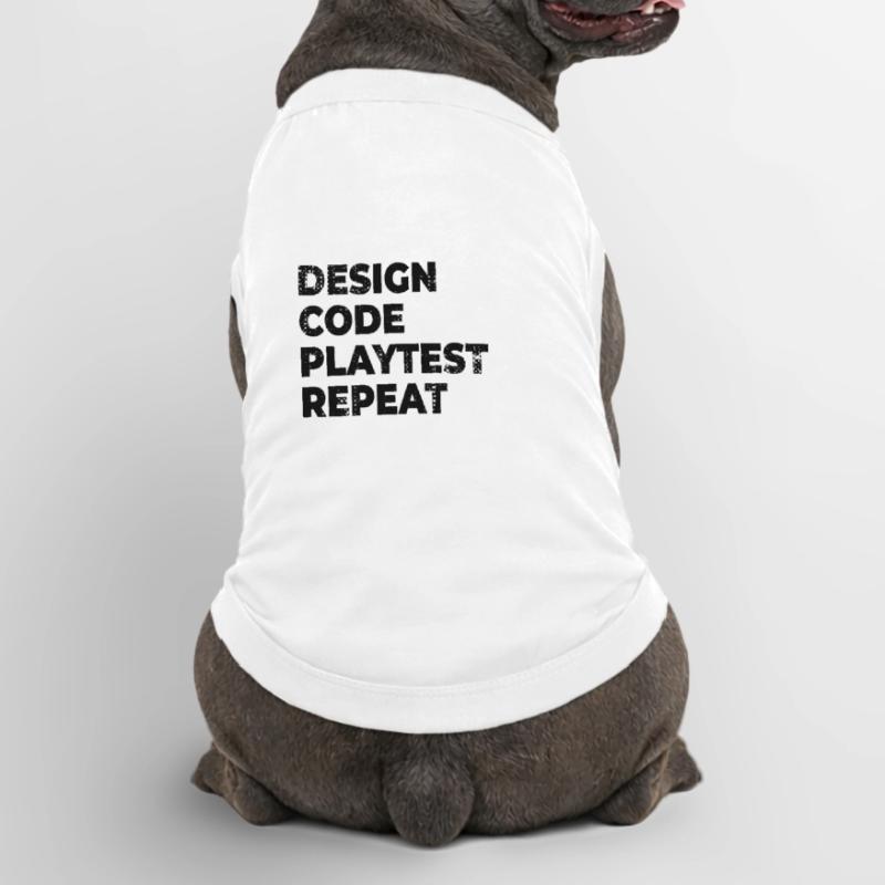 Test de test de Design Code T-shirt bio premium pour chien