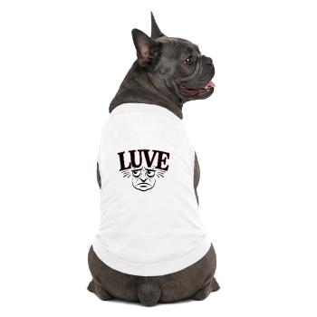 Typographie expressive de chat avec amour - T-shirt bio premium pour chien - blanc - Dos
