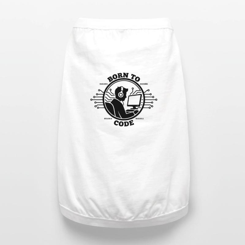 Codeur né pour coder Programmeur T-shirt bio premium pour chien