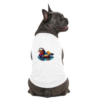 Mandarin duck - Premium Organic Dog T-Shirt - white - Back