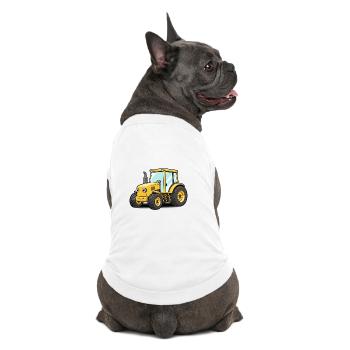 Tractor - Premium Organic Dog T-Shirt - white - Back