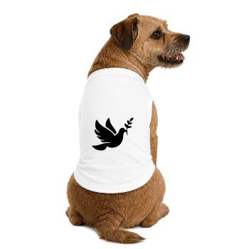 Dove Peace Faith - Premium Organic Dog T-Shirt - white - Back