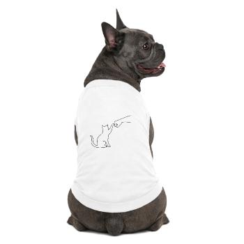Cat Paw Funny - Premium Organic Dog T-Shirt - white - Back
