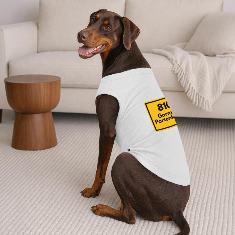 OLD POSTCODE POSTCODE 8100 GARMISCH-PARTENKIRCHEN Premium Organic Dog T-Shirt