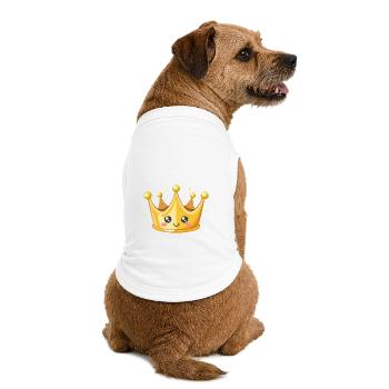 Illustration de la couronne d’or de Kawaii - T-shirt bio premium pour chien - blanc - Dos
