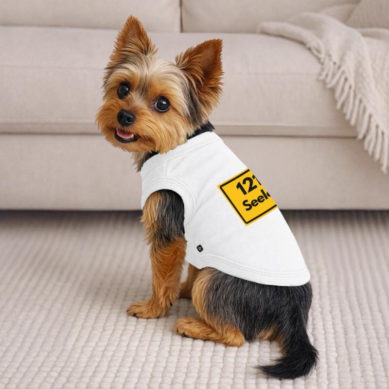 OLD POSTCODE POSTCODE RETRO 1210 SEELOW HEIMAT Premium Organic Dog T-Shirt