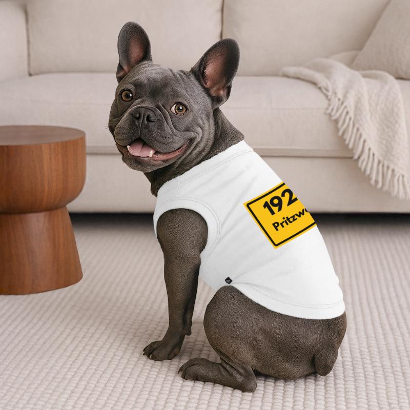 OLD POSTCODE POSTCODE RETRO 1920 PRITZWALK HEIMAT Premium Organic Dog T-Shirt