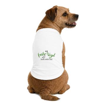 Der frühe Vogel - grün - Premium Organic Hunde-T-Shirt - Weiß - Hinten