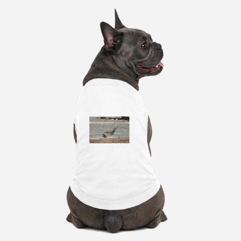 Zwischen Himmel und Meer - Premium Organic Hunde-T-Shirt - Weiß