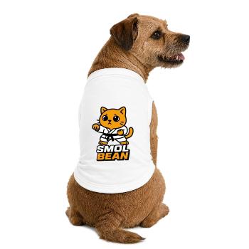 Katzenkämpfer im Dojo - Premium Organic Hunde-T-Shirt - Weiß - Hinten