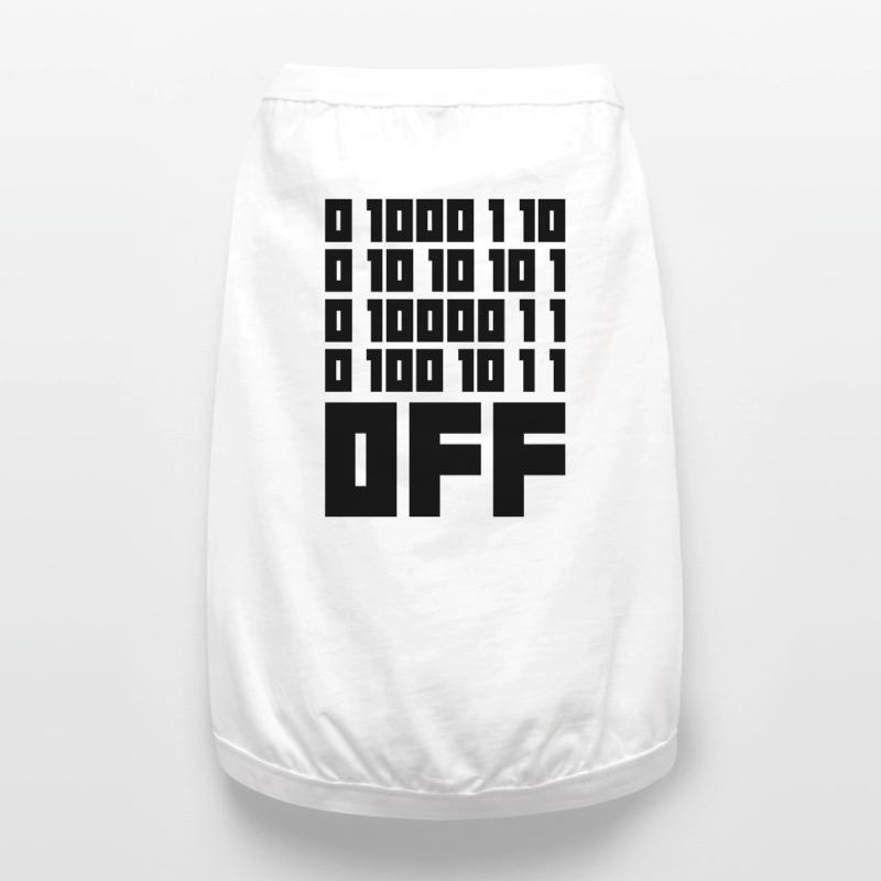 Binary Code F**k OFF – Nerd Humor & Geek Code Premium Organic Dog T-Shirt