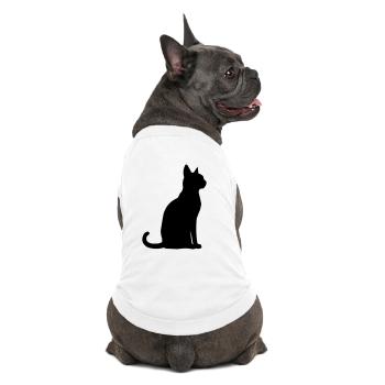 Katze Tier - Premium Organic Hunde-T-Shirt - Weiß - Hinten