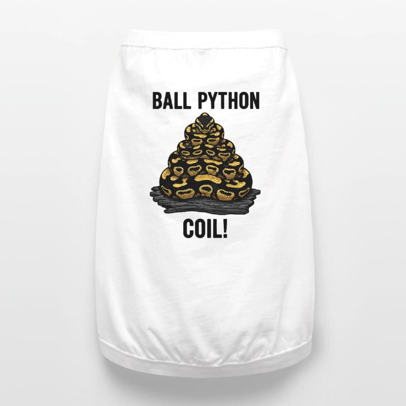 Python Royal Ball Python Coil Reptile Pyramide T-shirt bio premium pour chien