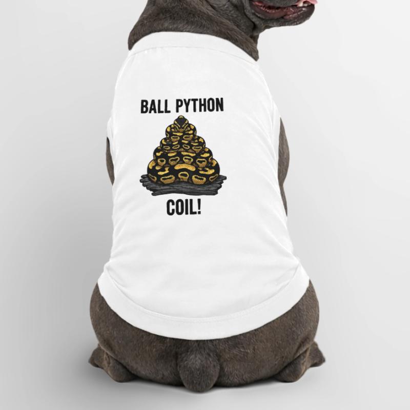 Python Royal Ball Python Coil Reptile Pyramide T-shirt bio premium pour chien