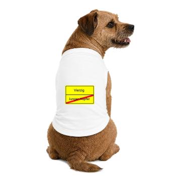 ortsschild_vierzig - Premium Organic Hunde-T-Shirt - Weiß - Hinten