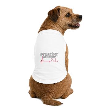 Schlager Party , Schlager Musique , Battement de cœur - T-shirt bio premium pour chien - blanc - Dos
