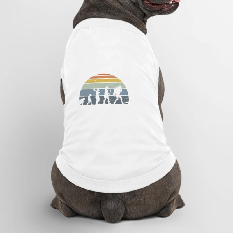 Evolution de la conception de la silhouette de l’humanité T-shirt bio premium pour chien
