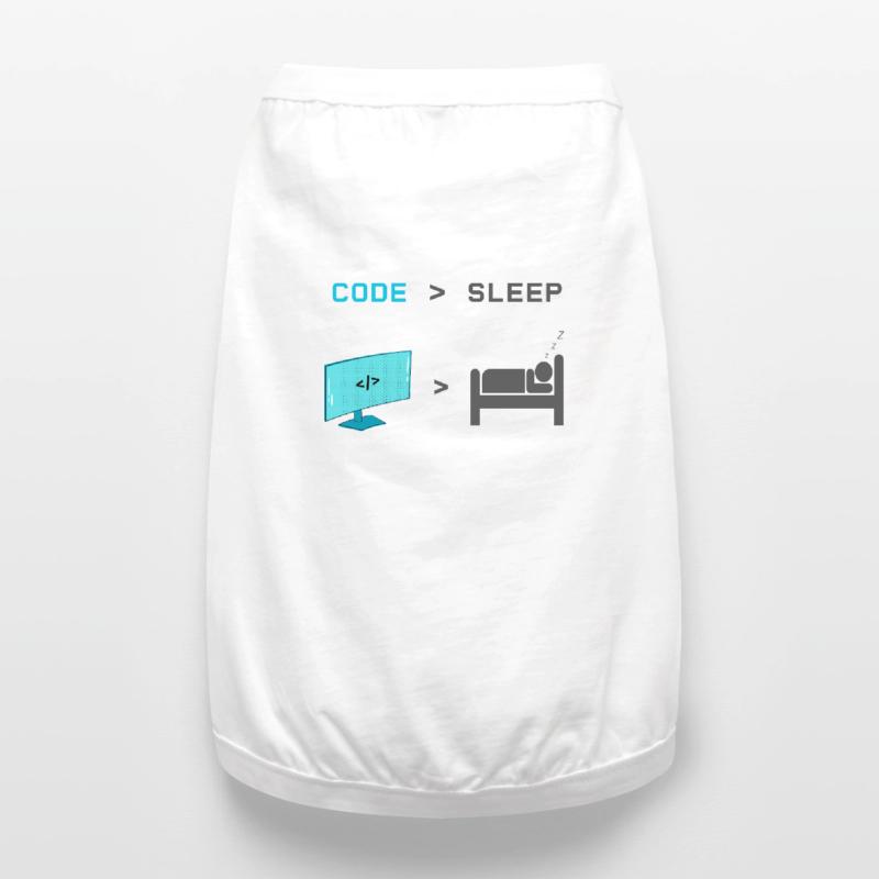 Code vs Sleep: Coder im Schlafmodus Premium Organic Hunde-T-Shirt