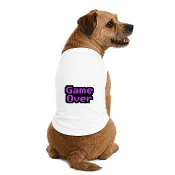 Game Over Pixel Retro - T-shirt bio premium pour chien - blanc - Dos