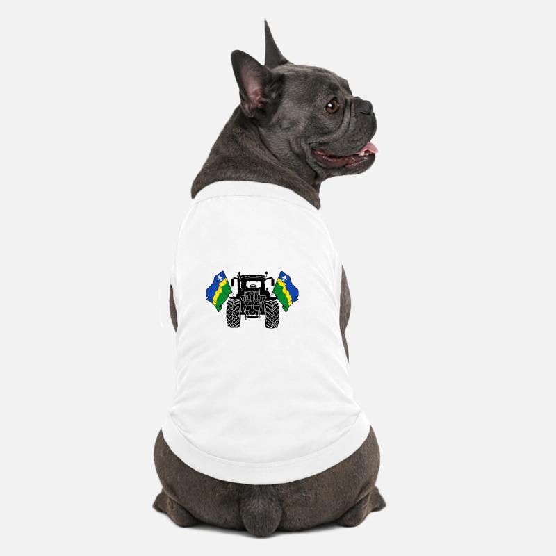 Flevoland_Tractor_Pride - Ekologiczny T-shirt premium dla psa - biały