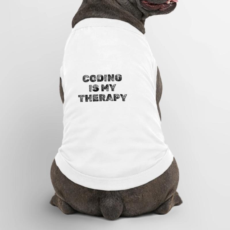 Coding Is My Therapy Developer Saying Premium Organic Dog T-Shirt