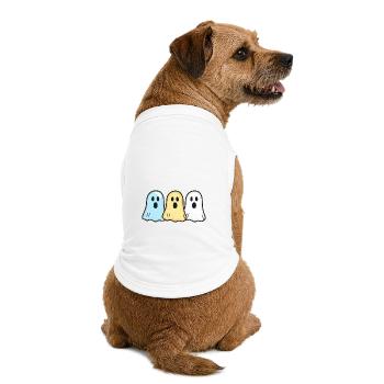 Ghosts Halloween Funny Team - Premium Organic Dog T-Shirt - white - Back