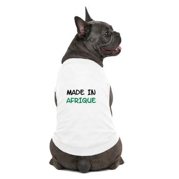 Made in AFRICA! - Premium Organic Dog T-Shirt - white - Back