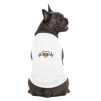 Croissant Coeur Petit Déjeuner Boulangerie - T-shirt bio premium pour chien - blanc - Dos