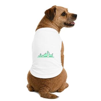 Canards Oies - T-shirt bio premium pour chien - blanc - Dos