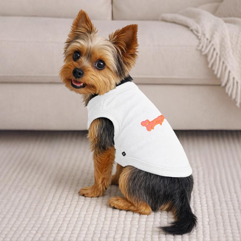 Script rétro de Grumpy Daddy - « Exploitation » en couleur T-shirt bio premium pour chien