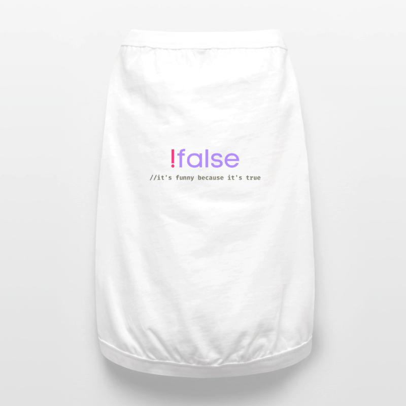 Ifalse Funny Coder Programming Pun Premium Organic Dog T-Shirt
