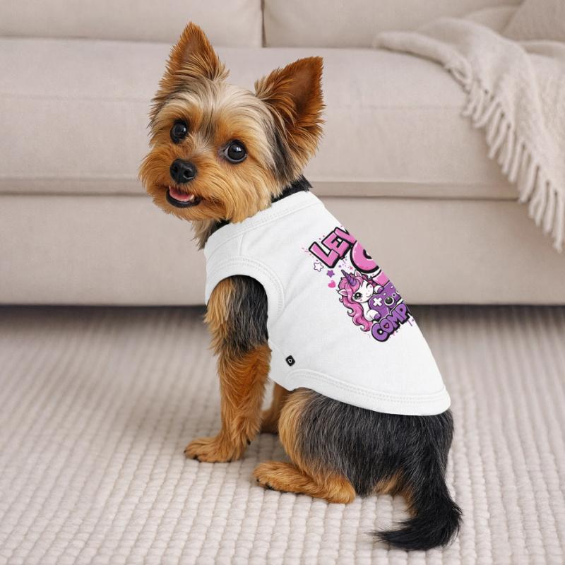 Level 9 Complete Einhorn Controller Mädchen  Premium Organic Hunde-T-Shirt