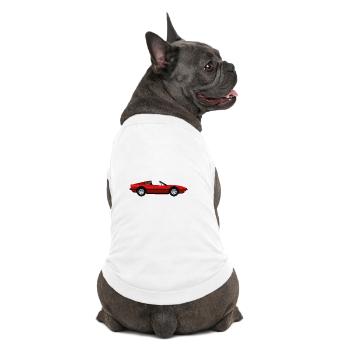 ROTER SPORTWAGEN - Premium Organic Hunde-T-Shirt - Weiß - Hinten